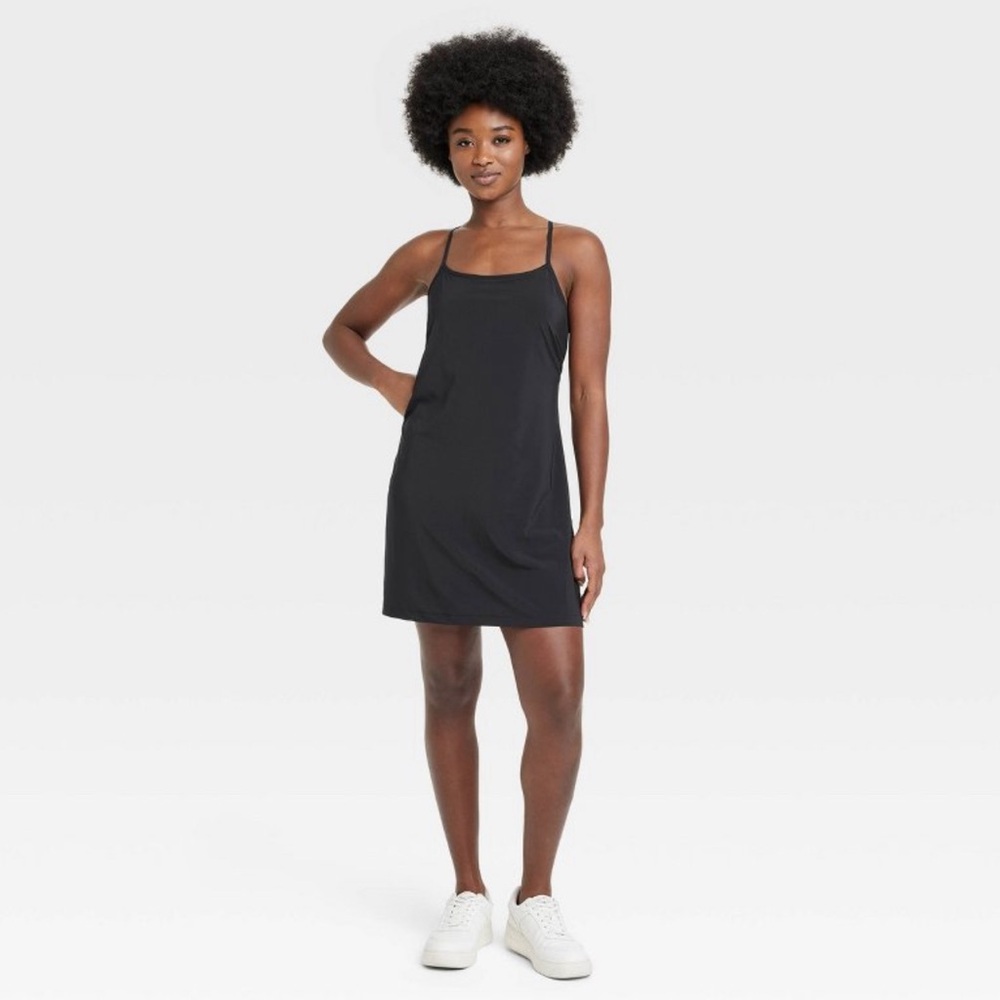 Flex Strappy Active Dress - Black